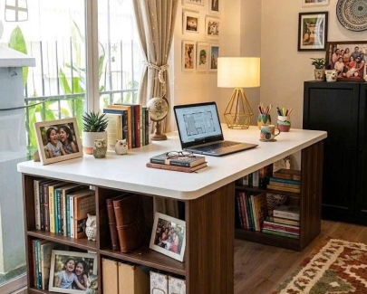 THI CÔNG KỆ TỦ TRANG TRÍ – KỆ SÁCH – BÀN HỌC_VILLA QUẬN 7