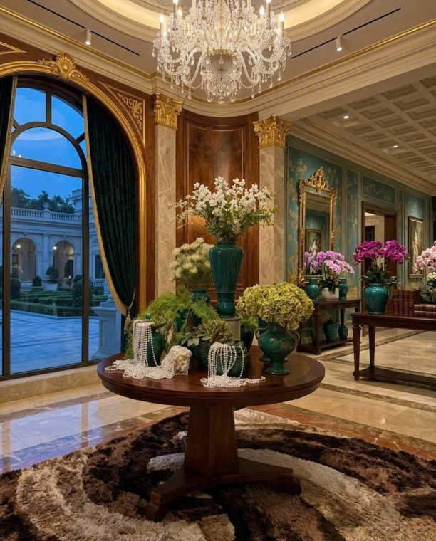 BÀN TRÀ TRÒN NGỌC HỒNG